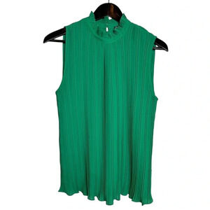 Adrianna Papell emerald green sleeveless top;  medium.